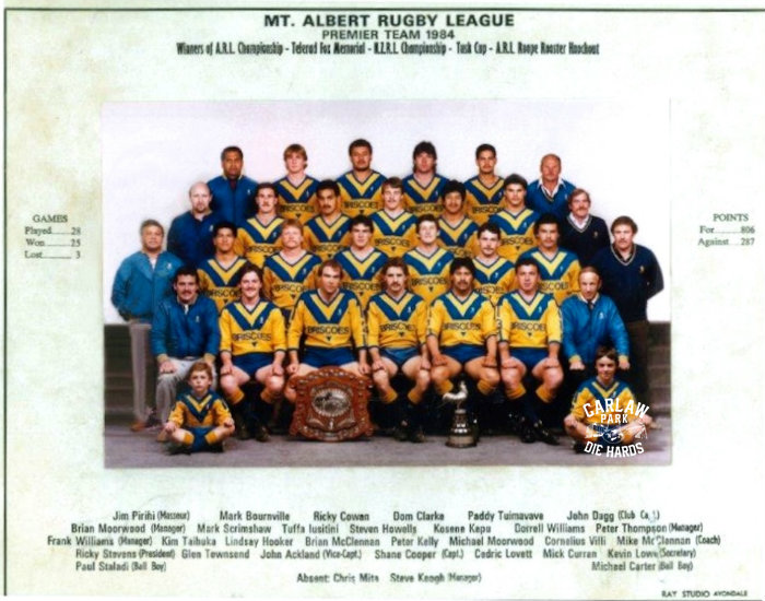 Mt Albert Rugby League Premier Team 1984
